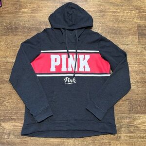 VS PINK LARGE FUNNEL NECK CROSSOVER HOODIE